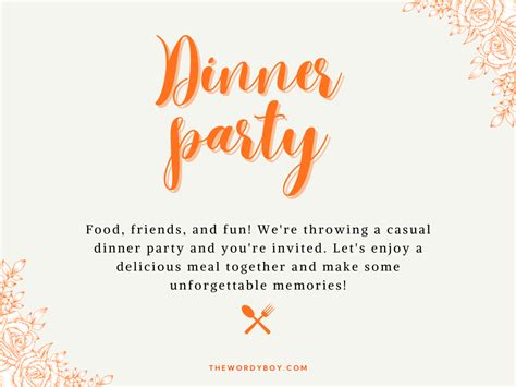 Image result for Dinner Invitation Message