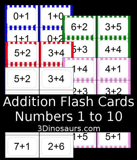 Résultat d’images pour First Grade Printable Math Flash Cards