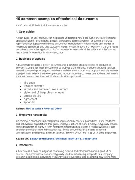 Image result for Technical Document Example