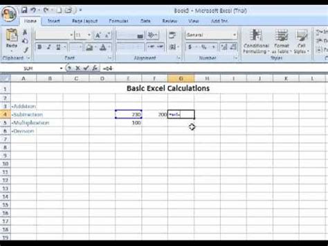 Basic Mathematicsal Calculation in Excel に対する画像結果