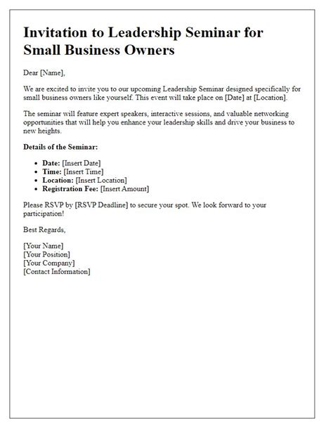 Image result for Sample Invitation to a Leadership Development Program