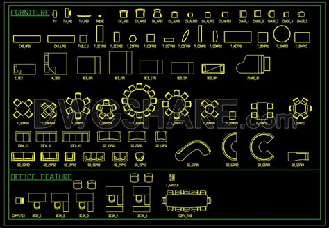 219.CAD Blocks Furniture for Kitchen and Dining room