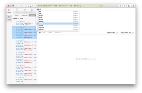 MS SQL Server GUI に対する画像結果