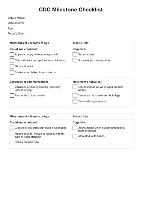 Image result for Printable Developmental Milestones Chart