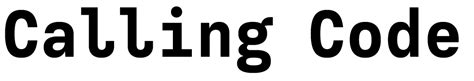 Image result for Calling Code Font