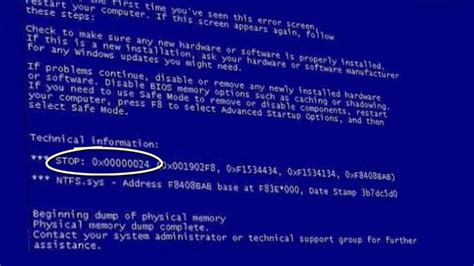 Toradh íomhá ar Windows Stop Error