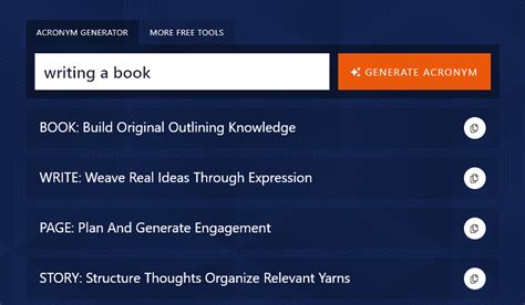Toradh íomhá ar Acronym Generator