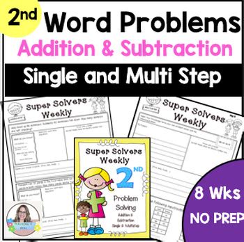 Second Grade Addition Subtraction Two-Step Word Problems に対する画像結果