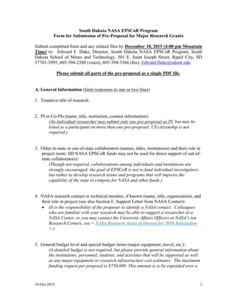 Image result for NASA Proposal Example