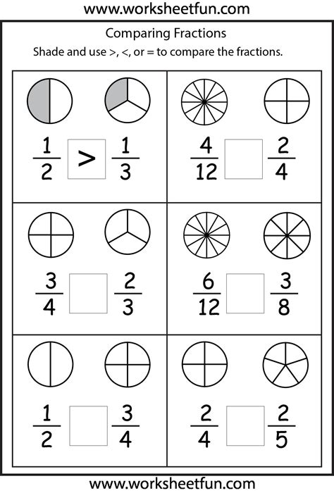 Afbeeldingsresultaten voor 3rd Grade Math Worksheets Fractions