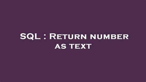 Image result for Text to Number SQL
