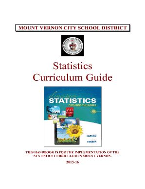 Toradh íomhá ar Statistics Curriculum Guide