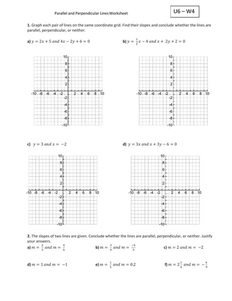 Perpendicular and Parallel Lines Worksheet Math Power に対する画像結果