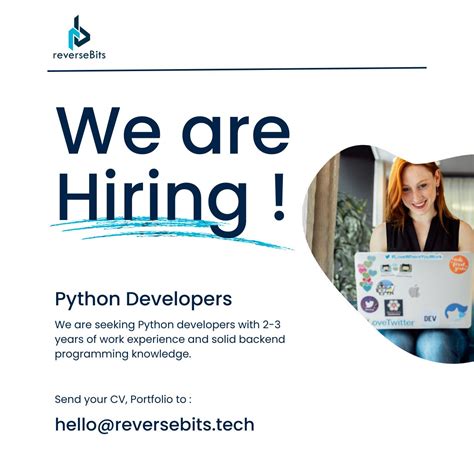 Toradh íomhá ar We Are Hiring Python Developers
