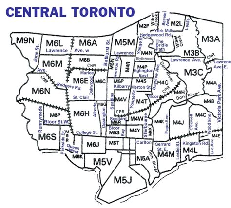 Toronto Postal Code Map に対する画像結果