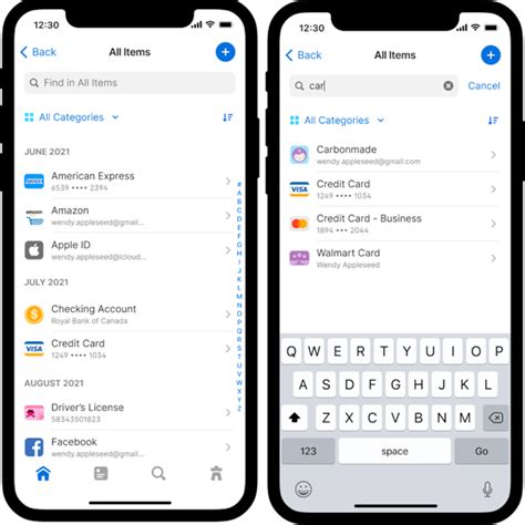 Toradh íomhá ar 1Password iOS App