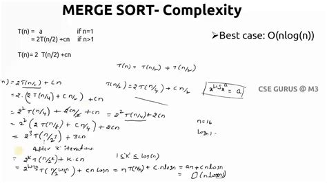 Image result for Merge Sort Time Complexity