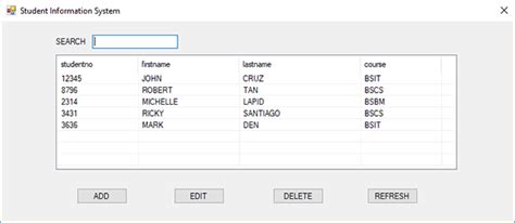Student Information System Using C# and Access Database に対する画像結果