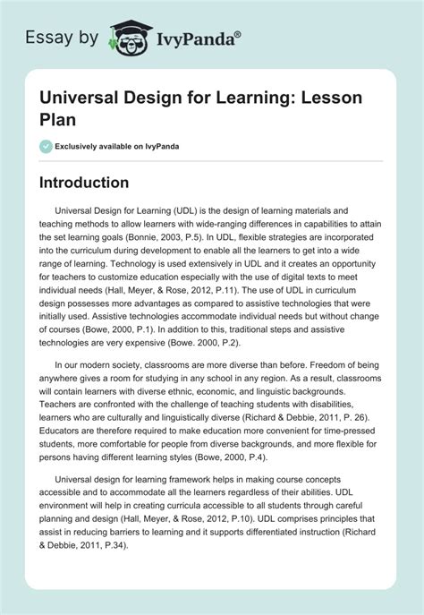 Image result for Universal Design Lesson Plan