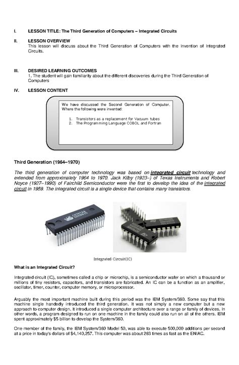 Image result for Third Generation of Computer Integrated Circuits