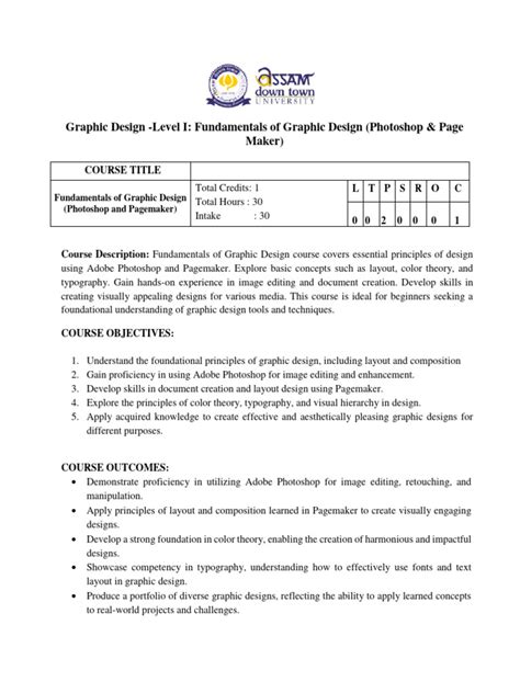 Image result for Graphic Design Course Outline PDF