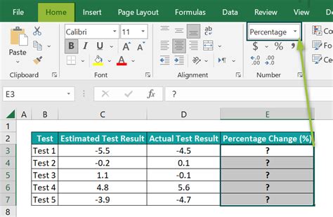 Image result for Percentage Change Formula Excel