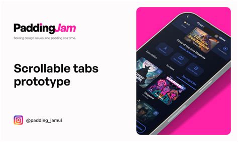 Image result for Scrollable Tabs UI Design