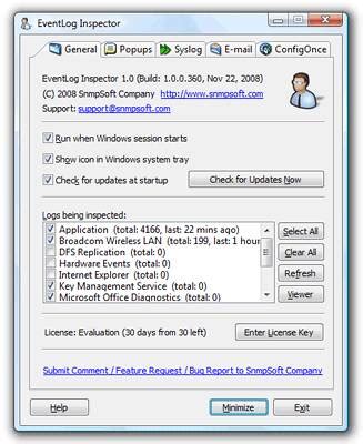 EventLog Inspector に対する画像結果