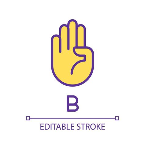 Image result for Sign Language Letter B Color Blue