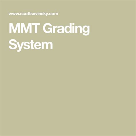 Image result for MMT Grading System PDF