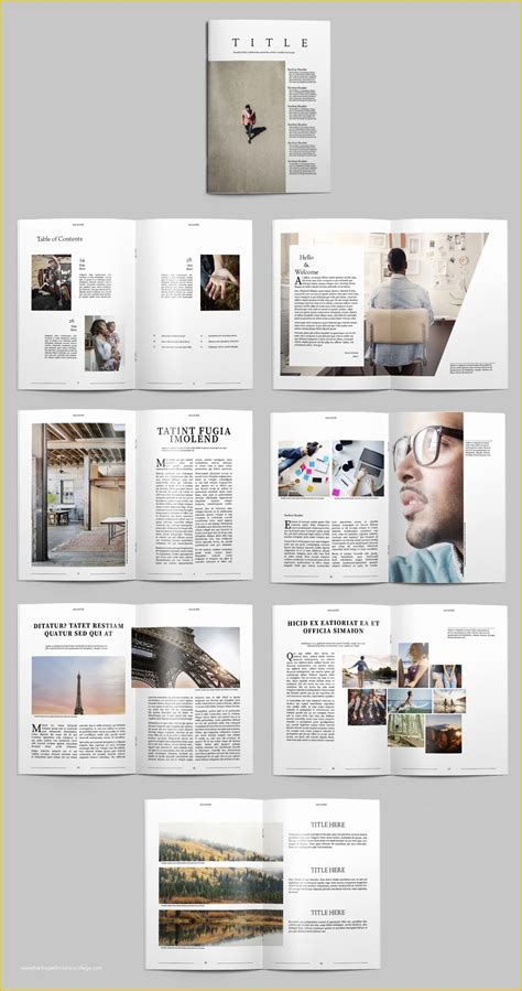 Toradh íomhá ar InDesign Horizontal Presentaion Layout