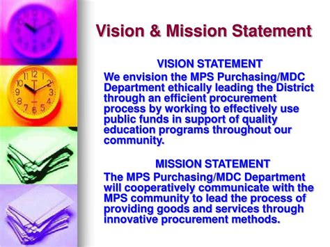 Toradh íomhá ar Purchasing Vision Statement Examples