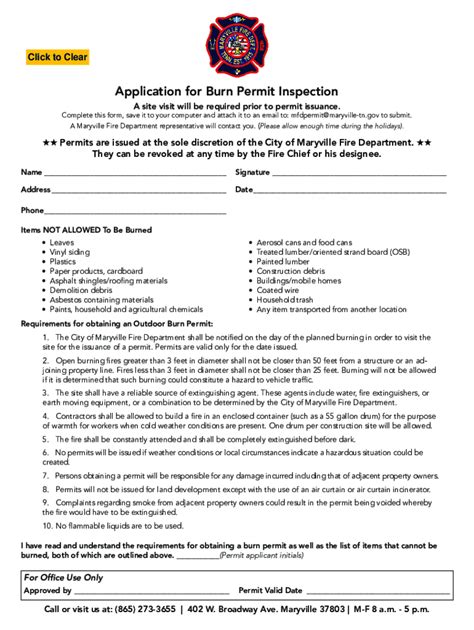 Image result for Cal Fire Burn Permit Application Form