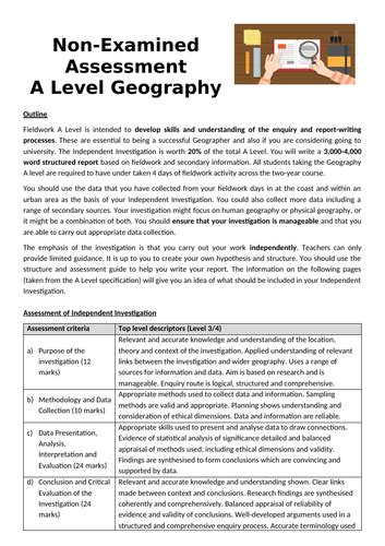 Toradh íomhá ar A Level Geography Fieldwork Map Annotation
