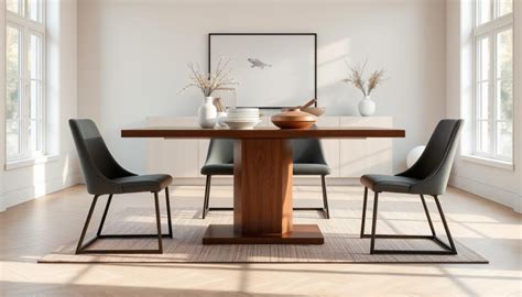Rustic Wood Rectangular Pedestal Dining Table に対する画像結果