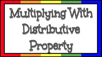 Image result for Distributive Property of Multiplication Intro Idea