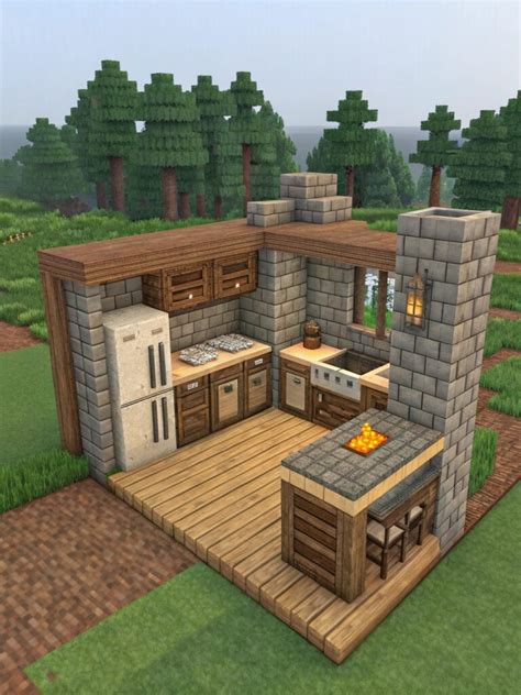 Image result for Minecraft 4 Block Small Kitchen