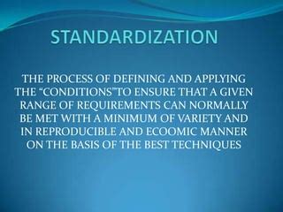 Image result for Example of Standardization