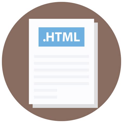 Toradh íomhá ar HTML File Icon PNG