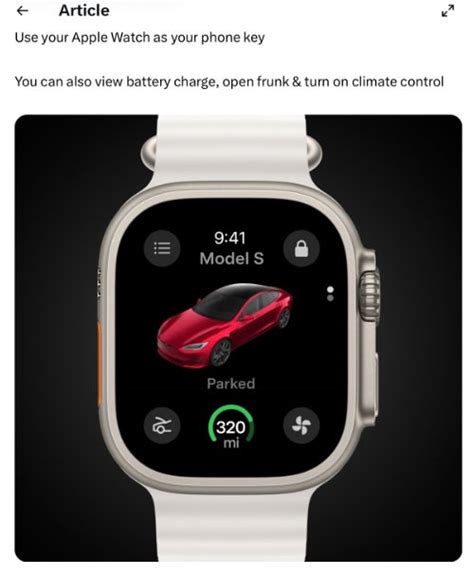Image result for App Tesla Apple Watch