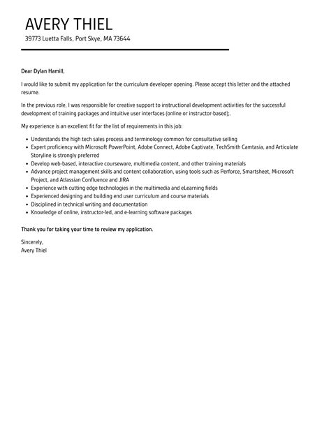 Image result for Curriculum Developer Cover Letter Examples