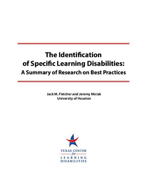 Toradh íomhá ar Specific Learning Disability Identification Process