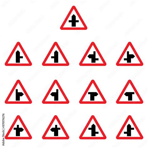 Toradh íomhá ar Triangle Traffic Sign with Red Border Color