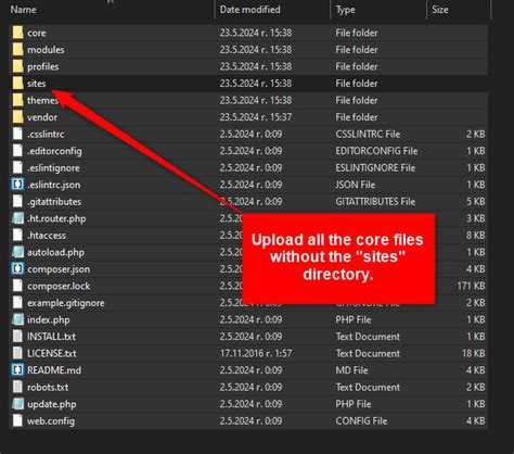 Toradh íomhá ar Drupal Update Core