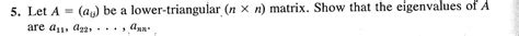 Afbeeldingsresultaten voor Eigenvalues of a Lower Triangular Matrix