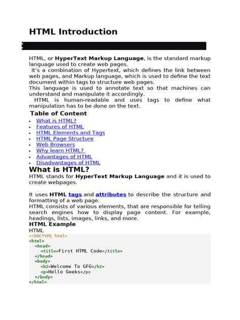 Image result for Introduction to HTML Code