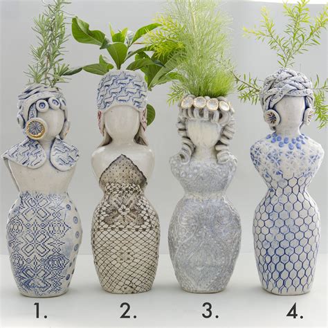 Handmade Ceramic Lady Vases — marianne annereau Ceramics Pottery Australia