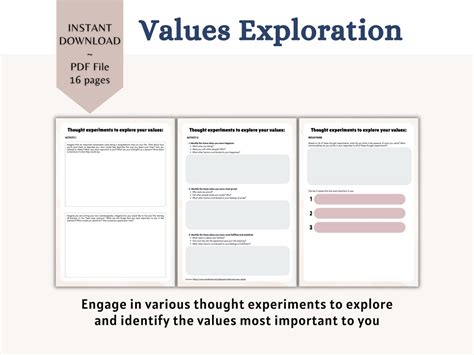 Image result for Values Exploration Worksheet