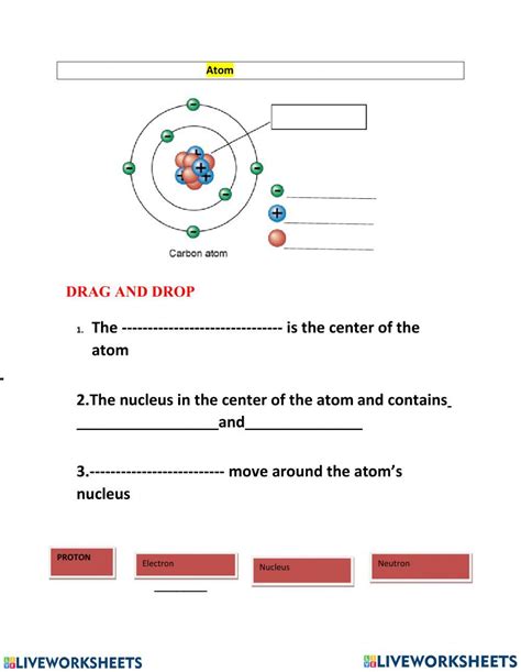 Toradh íomhá ar Printable Atom Worksheet