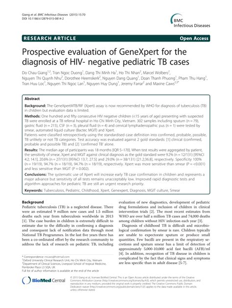 Toradh íomhá ar GeneXpert TB Diagnosis